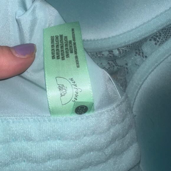 NWT Sexy Honeydew Intimates Full Figure Light Blue Lace Bra Size 36D - Picture 6 of 7